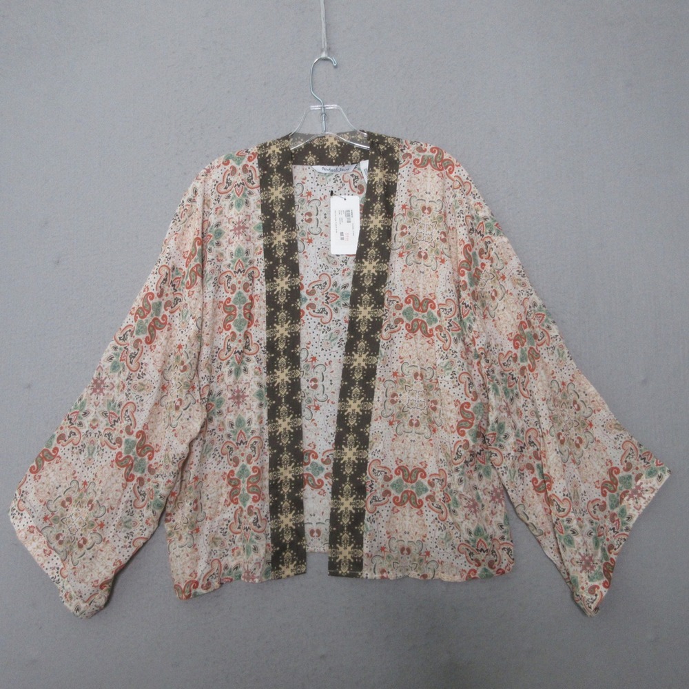 Evereve Michael Stars Kimono Top One Size Paisley Boho Festival Topper Beach NWT